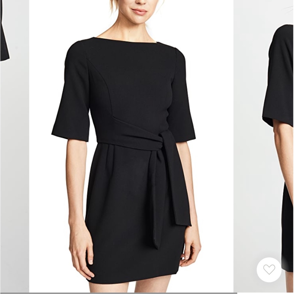 ALICE + OLIVIA VIRGIL BOAT NECK WRAP DRESS